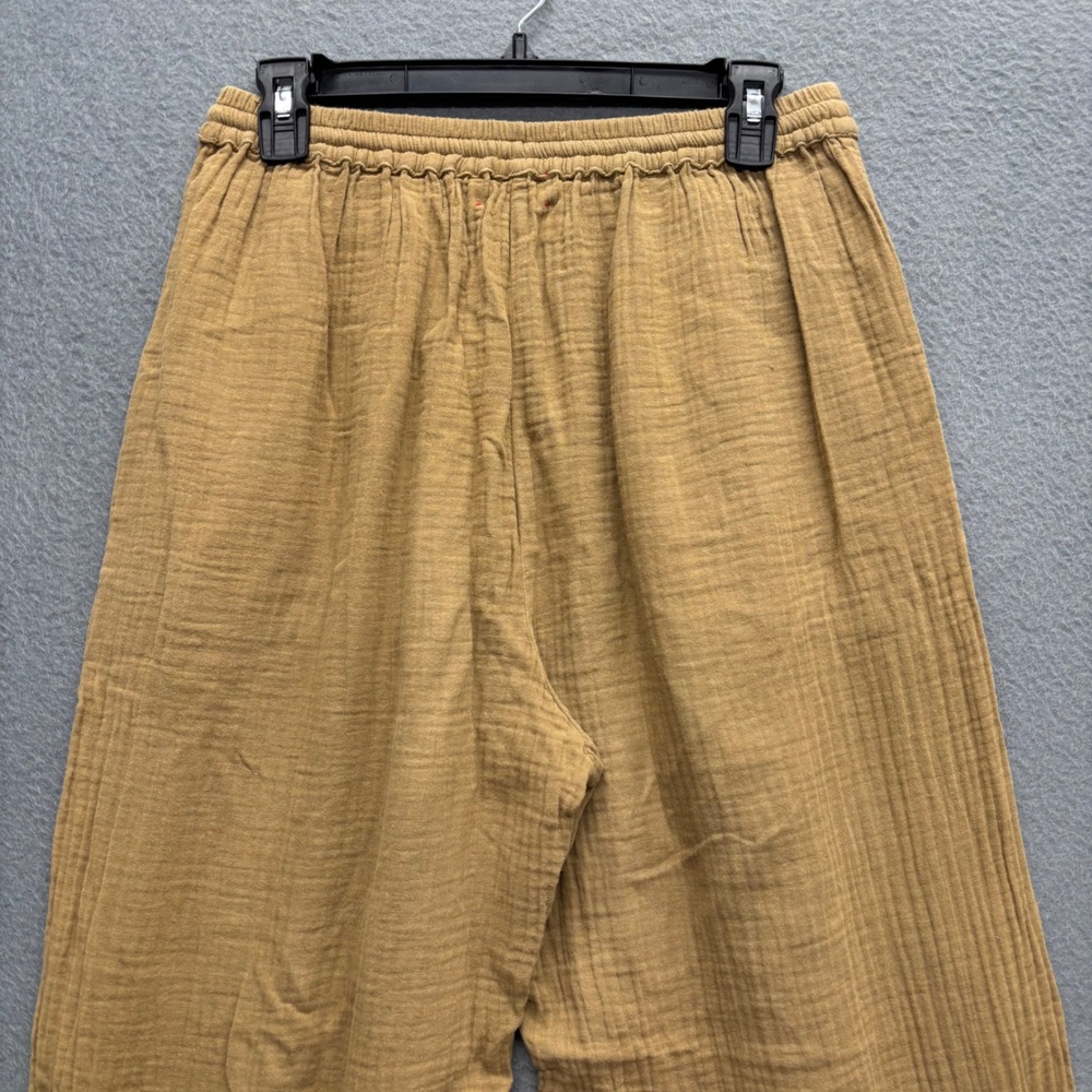 Xirena Womens Wide Leg Cotton Gauze Drawstring Dylan Pants Brown Beach Size M - Picture 10 of 13